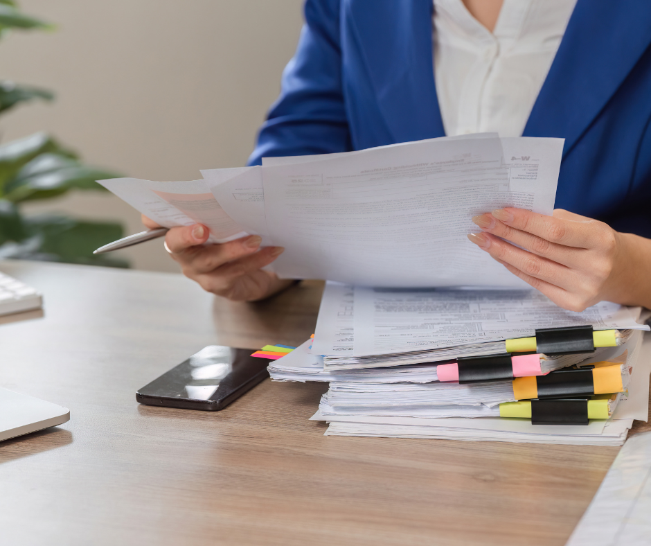 reviewing tax documents